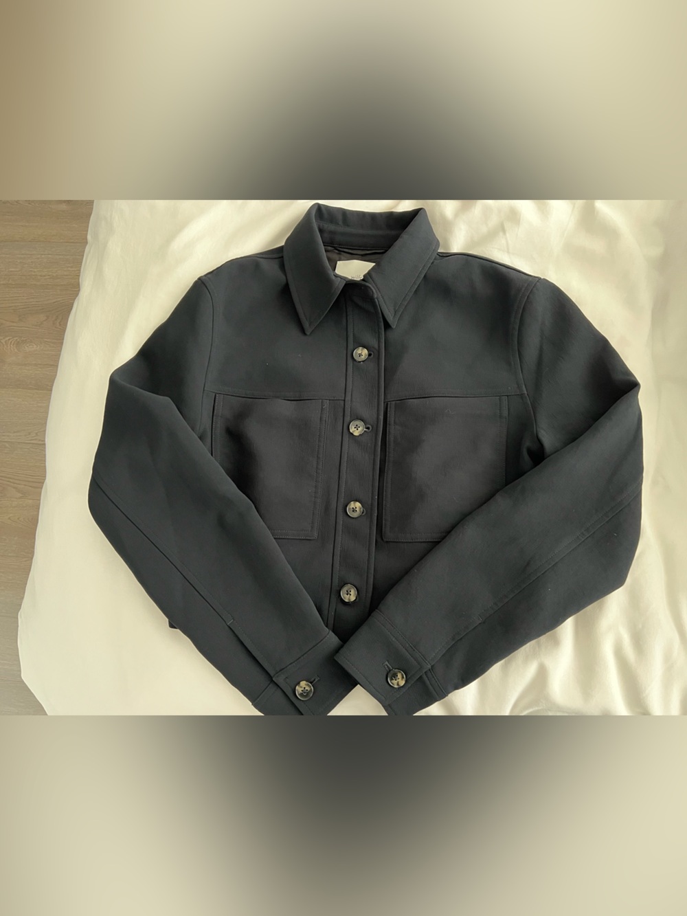Aritzia Wilfred Jacket CROPPED Crepette SMALL